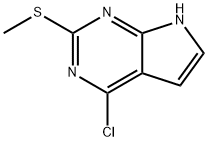 4-クロロ-2-(メチルチオ)-7H-ピロロ[2,3-D]ピリミジン 化学構造式