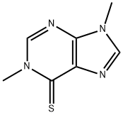 1,9-ジメチル-9H-プリン-6(1H)-チオン 化学構造式