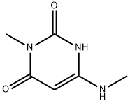 3-甲基-6-甲基氨基尿嘧啶, 5759-63-7, 结构式