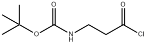 N-叔丁氧羰基-BETA-丙氨酰氯, 57591-79-4, 结构式