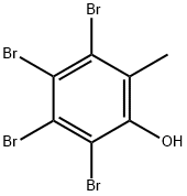 3,4,5,6-四溴邻甲酚,576-55-6,结构式