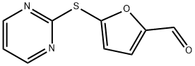 5-(ピリミジン-2-イルチオ)-2-フルアルデヒド 化学構造式