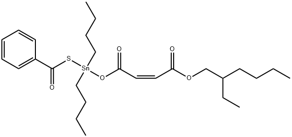 4-[[(硫代苯甲酰基)二丁基锡烷基]氧基]-4-氧代异巴豆酸 2-乙基己基酯 结构式