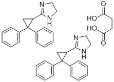 ブタン二酸・2[2-(2,2-ジフェニルシクロプロピル)-4,5-ジヒドロ-1H-イミダゾール] 化学構造式