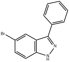 5-ブロモ-3-フェニル-1H-インダゾール 化学構造式