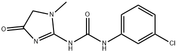 1-(3-クロロフェニル)-3-(4,5-ジヒドロ-1-メチル-4-オキソ-1H-イミダゾール-2-イル)尿素 化学構造式
