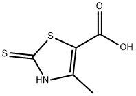 2,3-二氢-4-甲基-2-硫代噻唑-5-羧酸, 57658-34-1, 结构式