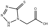 (5-メルカプト-1H-テトラゾール-1-イル)酢酸 化学構造式