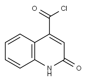 2-HYDROXYQUINOLINE-4-FORMYLCHLORIDE Structure
