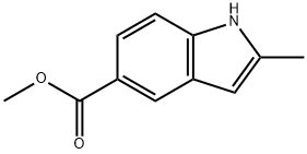 2-甲基-1H-吲哚-5-羧酸甲酯, 57663-18-0, 结构式