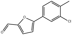 5-(3-クロロ-4-メチルフェニル)-2-フルアルデヒド 化学構造式