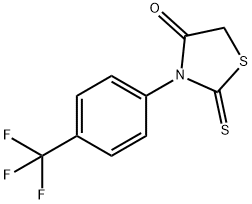 2-チオキソ-3-[4-(トリフルオロメチル)フェニル]-1,3-チアゾリジン-4-オン 化学構造式