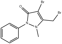 4-Bromo-3-(bromomethyl)-2-methyl-1-phenylpyrazolin-5-one98% Struktur