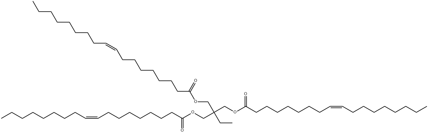 2-エチル-2-(オレオイルオキシメチル)-1,3-プロパンジオールジオレアート 化学構造式