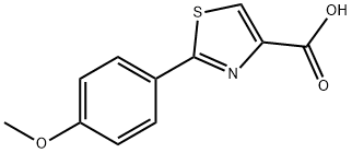 2-(4-メトキシフェニル)-1,3-チアゾール-4-カルボン酸 化学構造式