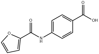 4-(2-呋喃甲酰基氨基)苯甲酸 结构式
