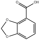 1,3-ベンゾジオキソール-4-カルボン酸 化学構造式