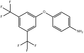 4-[3,5-ビス(トリフルオロメチル)フェノキシ]アニリン 化学構造式