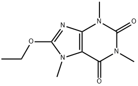 3,7-ジヒドロ-1,3,7-トリメチル-8-エトキシ-1H-プリン-2,6-ジオン 化学構造式