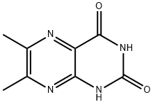 6,7-ジメチル-2,4(1H,3H)-プテリジンジオン 化学構造式