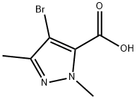 4-溴-1,3-二甲基-1H-吡唑-5-羧酸, 5775-88-2, 结构式