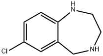 7-クロロ-2,3,4,5-テトラヒドロ-1H-ベンゾ[E][1,4]ジアゼピン 化学構造式
