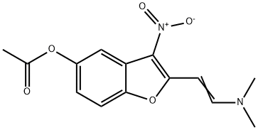 5-Benzofuranol,2-[2-(dimethylamino)ethenyl]-3-nitro-,acetate(ester)(9CI) 化学構造式