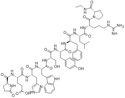 DES-GLY10,[D-PHE6]-LH-RH ETHYLAMIDE Structure