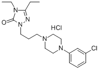 2-[3-[4-(3-chlorophenyl)piperazin-1-yl]propyl]-4,5-diethyl-2,4-dihydro-3H-1,2,4-triazol-3-one monohydrochloride Structure
