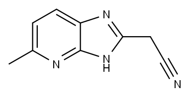 2-(5-甲基-3H-咪唑并[4,5-B]吡啶-2-基)乙腈 结构式