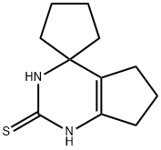 3,5,6,7-Tetrahydrospiro[4H-cyclopentapyrimidine-4,1'-cyclopentane]-2(1H)-thione,5778-25-6,结构式