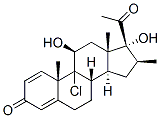 9-chloro-11beta,17-dihydroxy-16beta-methylpregna-1,4-diene-3,20-dione Structure