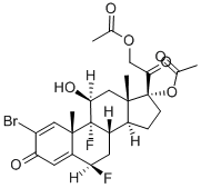 2-bromo-6beta,9-difluoro-11beta,17,21-trihydroxypregna-1,4-diene-3,20-dione 17,21-di(acetate) Structure