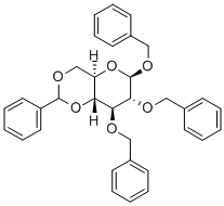 Benzyl 2,3-Di-O-benzyl-4,6-O-benzylidene-b-D-glucopyranoside Struktur