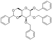 4,6-Di-O-benzylidene-1,2,3-tri-O-benzyl-β-D-galactopyranose 结构式