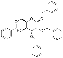 1,2,3,6-Tetra-O-benzyl-b-D-galactopyranoside 化学構造式