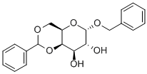 苄基 4,6-O-亚苄基-ALPHA-D-吡喃半乳糖苷 结构式