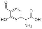 α-アミノ-4-ホルミル-3-ヒドロキシベンゼン酢酸 化学構造式