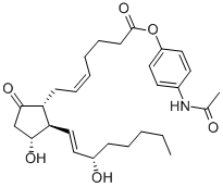 9-OXO-11ALPHA,15S-DIHYDROXY-PROSTA-5Z,13E-DIEN-1-OIC ACID, (4-ACETYLAMINO) PHENYL ESTER Structure