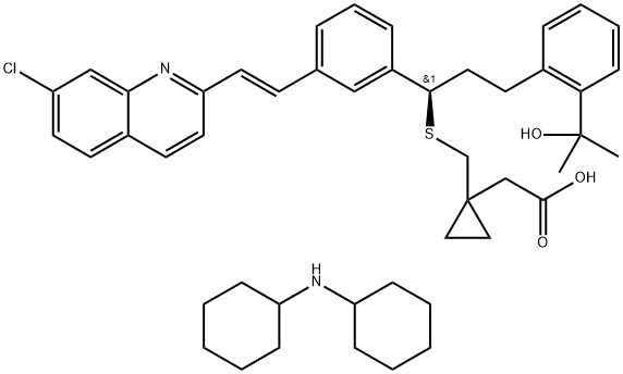 孟鲁司特外消旋体,577953-88-9,结构式