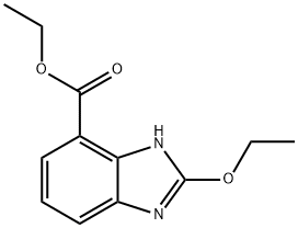 2-乙氧基-3H-4-乙氧羰基苯并咪唑, 577957-02-9, 结构式