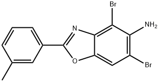4,6-DIBROMO-2-(3-METHYLPHENYL)-1,3-BENZOXAZOL-5-AMINE,577983-57-4,结构式