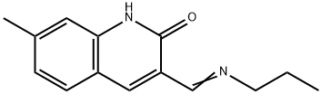 2(1H)-Quinolinone,7-methyl-3-[(propylimino)methyl]-(9CI) Structure