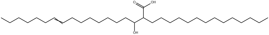 3-Hydroxy-2-tetradecyl-2-octadecenoic acid Struktur
