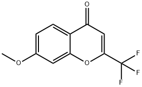 7-methoxy-2-(trifluoromethyl)-4H-chromen-4-one Struktur