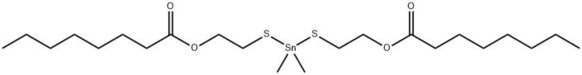 (dimethylstannylene)bis(thioethane-1,2-diyl) dioctanoate Structure