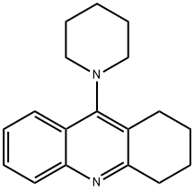 1,2,3,4-テトラヒドロ-9-(1-ピペリジニル)アクリジン 化学構造式