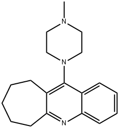 7,8,9,10-Tetrahydro-11-(4-methyl-1-piperazinyl)-6H-cyclohepta[b]quinoline 结构式
