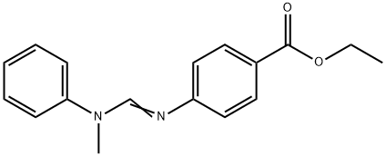Ethyl 4-[[(methylphenylamino)methylene]amino]benzoate Struktur