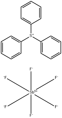 トリフェニルスルホニウム·ヘキサフルオロアンチモナート(V) 化学構造式